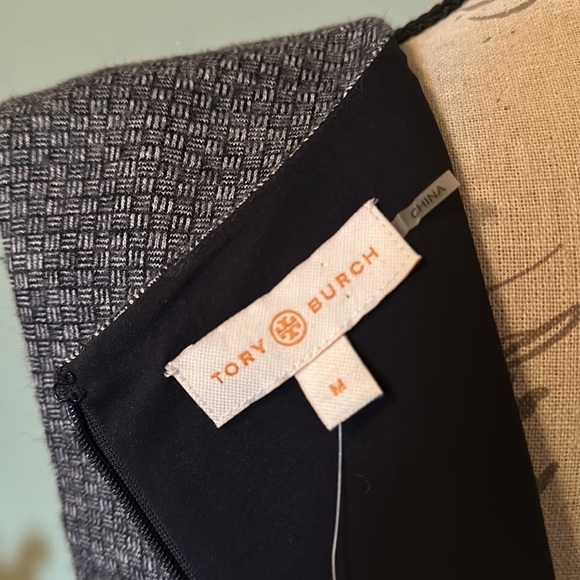 TORY BURCH Medium Navy/Ivory Josette Dress - Picture 12 of 16